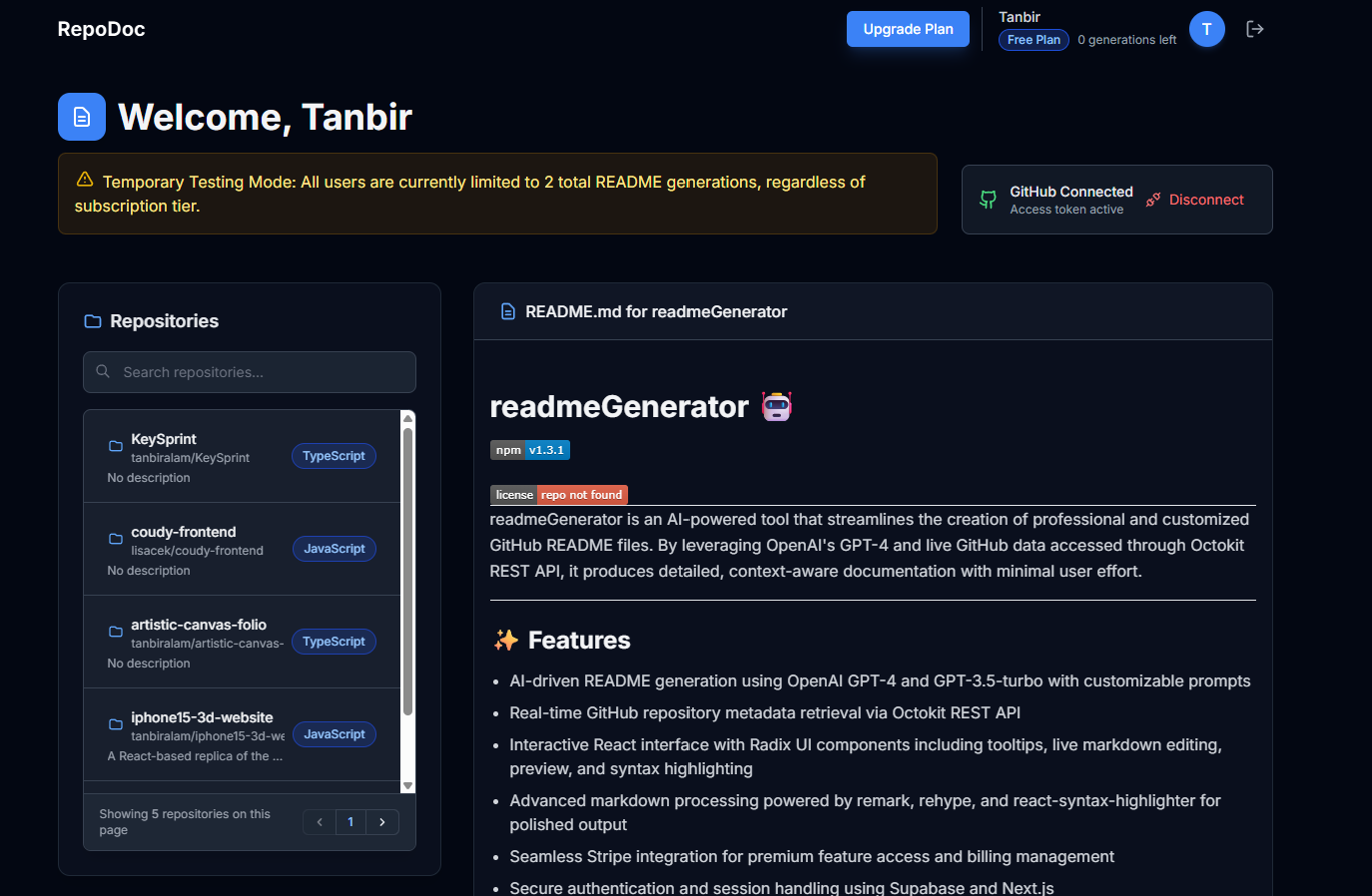 RepoDoc | AI Readme Generator media 3