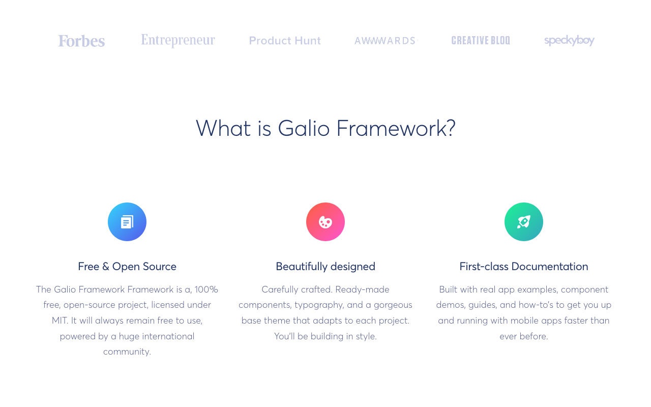 Galio Framework gallery image