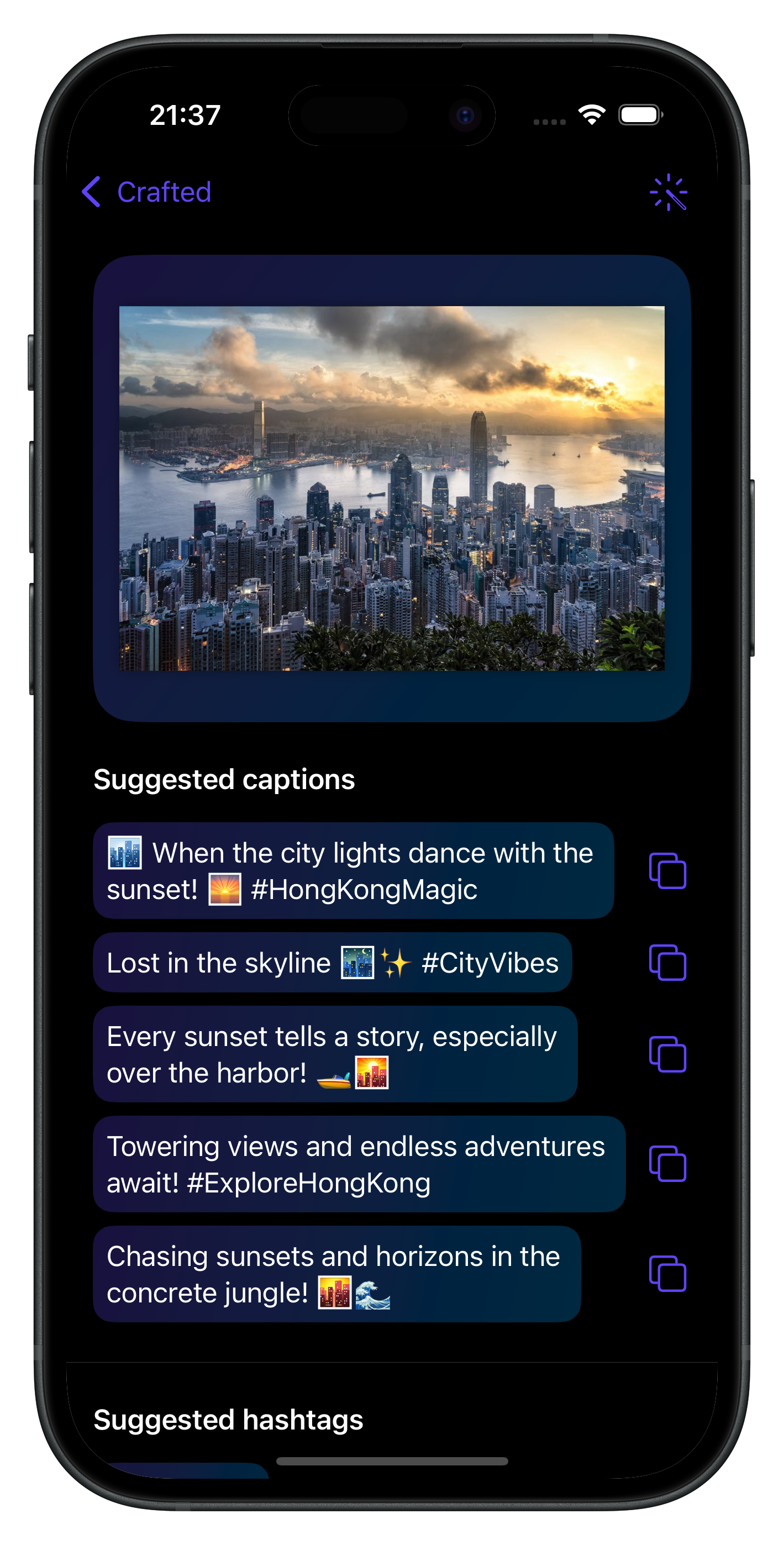 CraftCaption: Get Hashtags and Captions media 2
