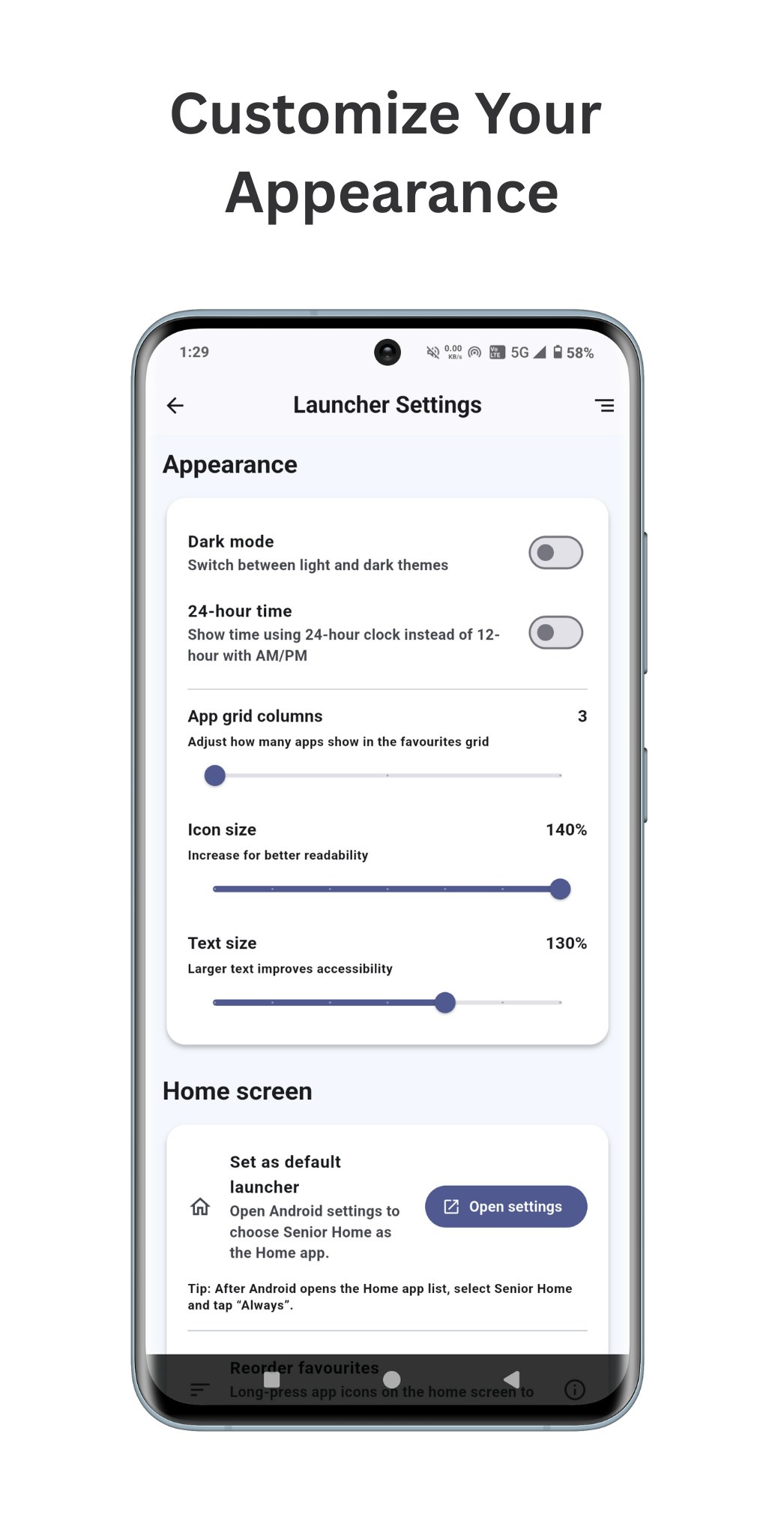 Senior Home – Easy Launcher - Screenshot 2 preview