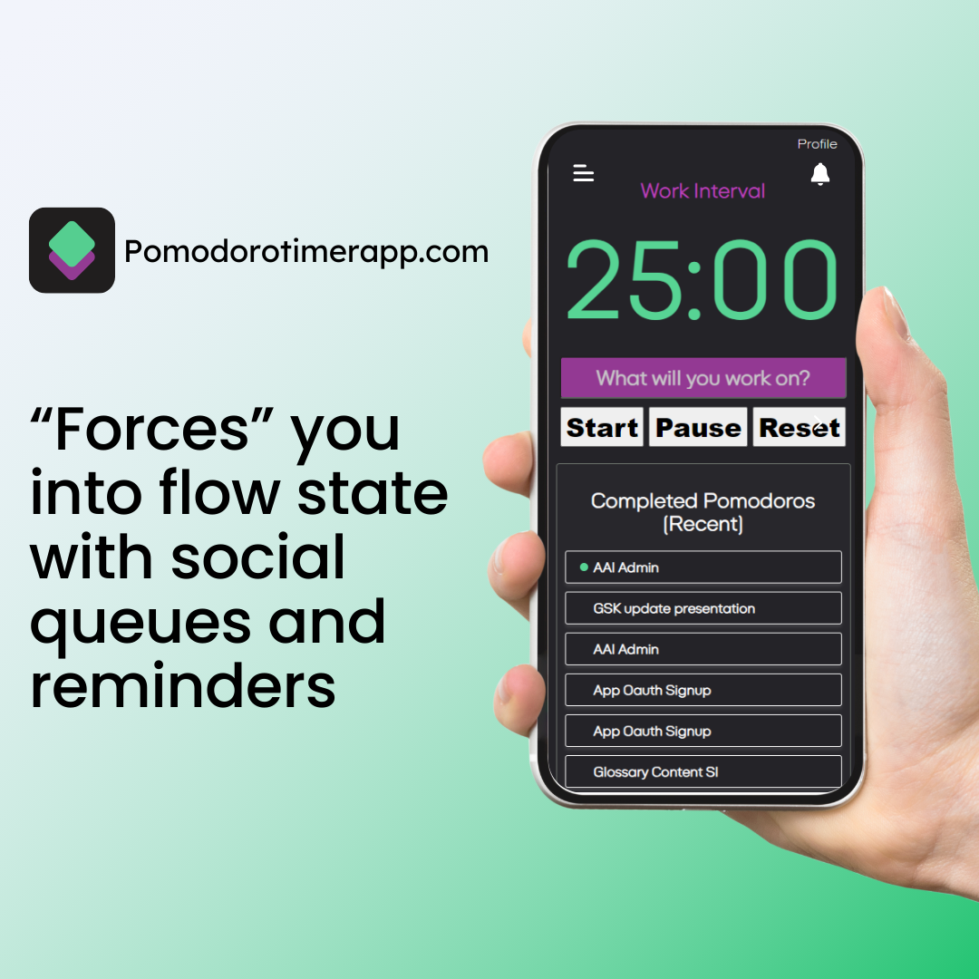 Pomodoro Timer -app - Eenvoudige pomodoro -timer die u in stroomstatus "dwingt" media 1