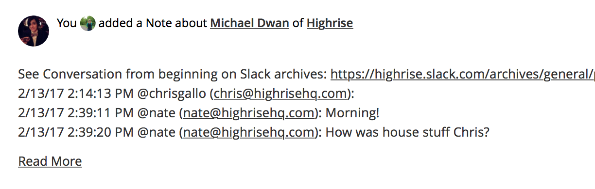 Slackbot for Highrise gallery image