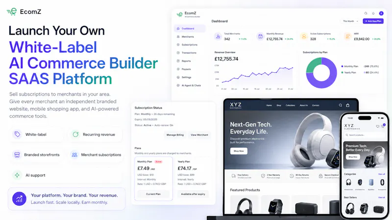 Ecomz AI Multi-Tenant SAAS Store Builder screenshot 16