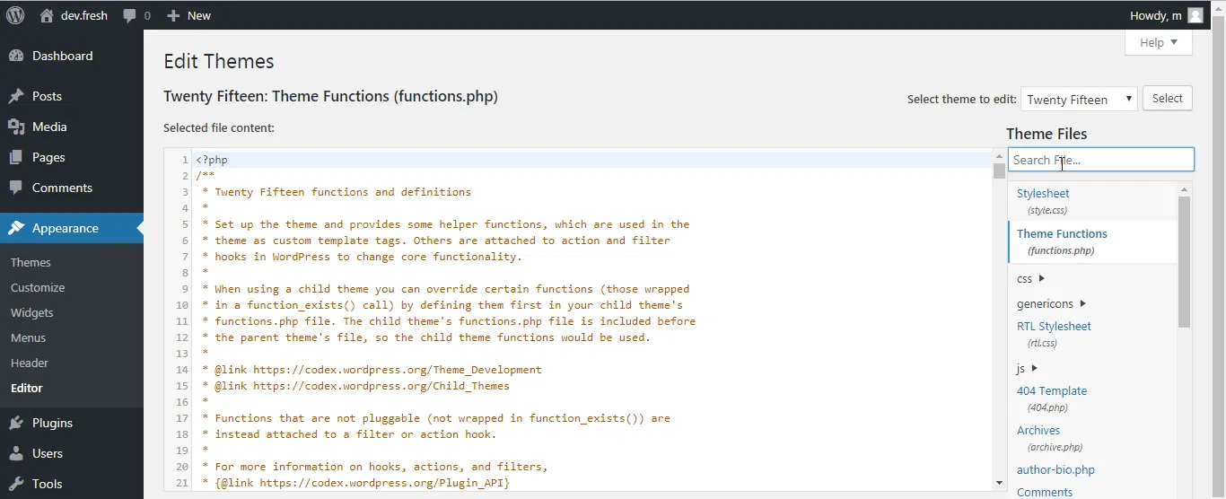 Theme and Plugin file search