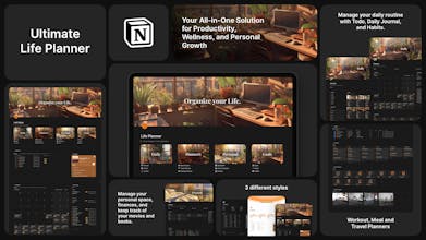 Notion Ultimate Life Planner Template gallery image