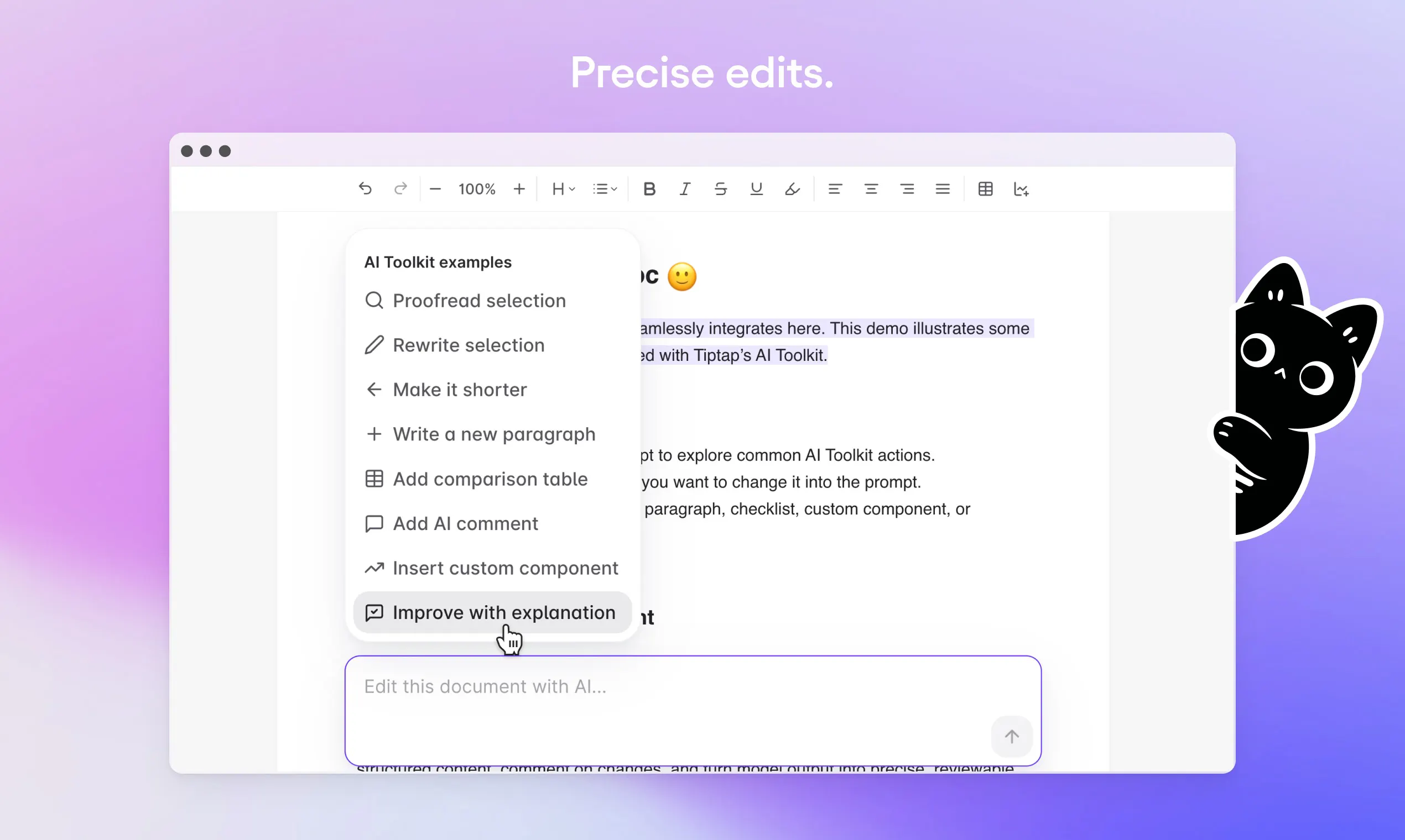 Tiptap AI Toolkit gallery image