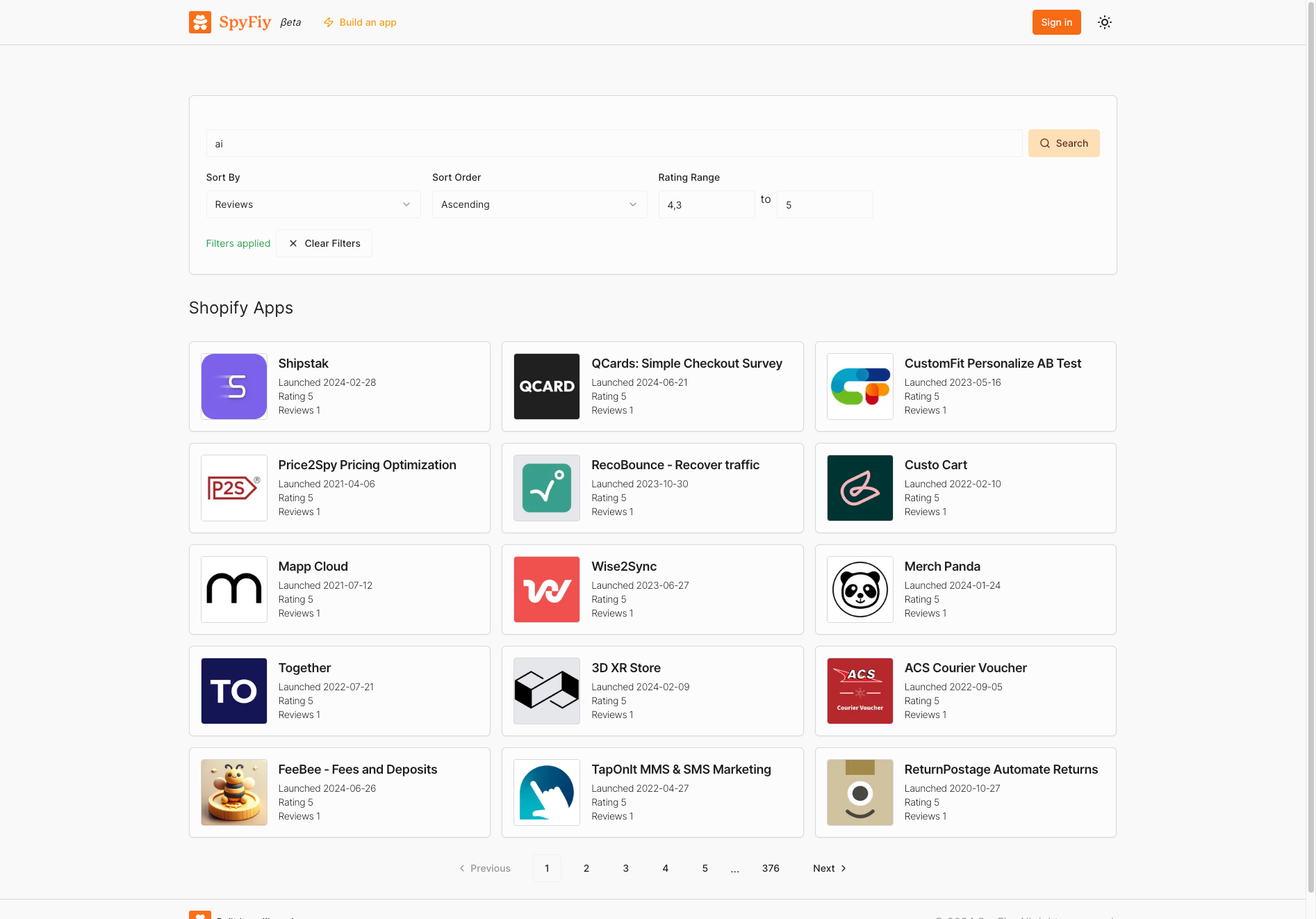 Spyfiy - Advanced Shopify App Store 11000 앱 미디어 2