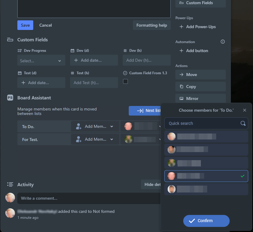 Media Trợ lý hội đồng cho Trello - Thẻ kiểm soát, Thành viên & Lĩnh vực trên bảng Trello 5