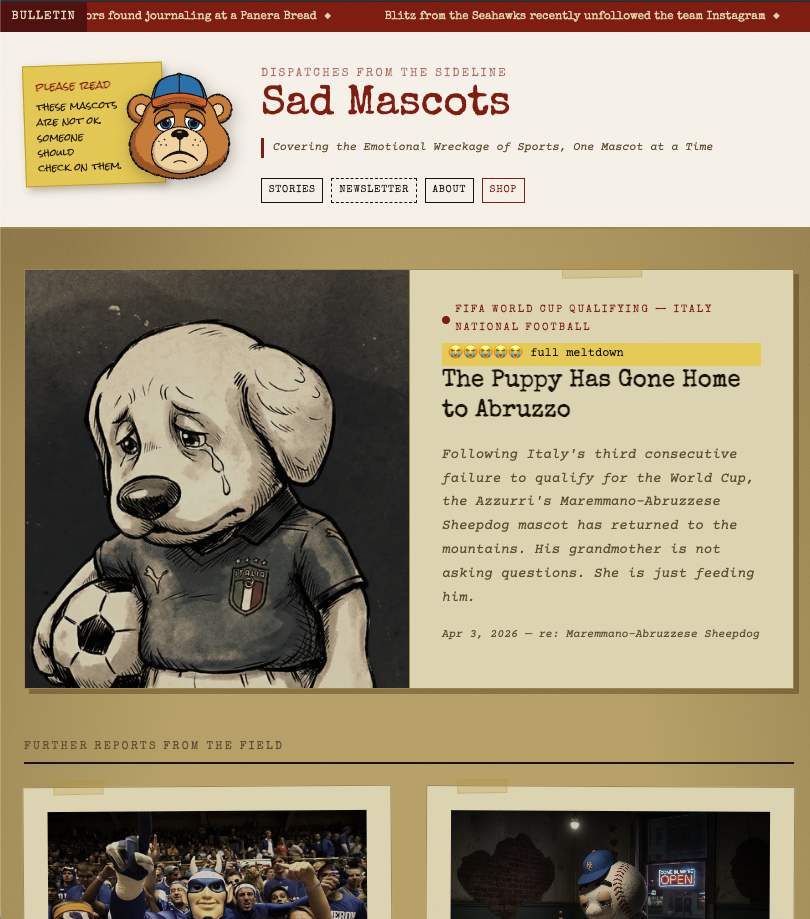Sad Mascots gallery image