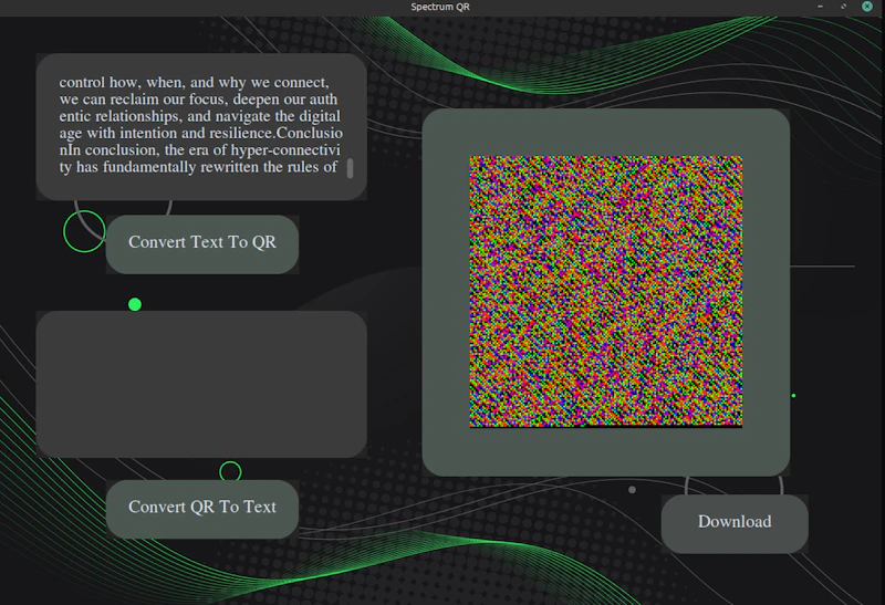 Spectrum QR screenshot 3