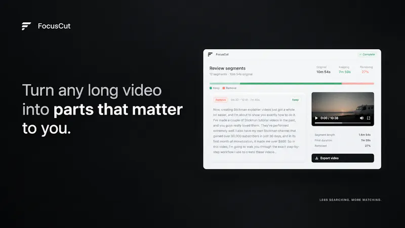FocusCut screenshot 1