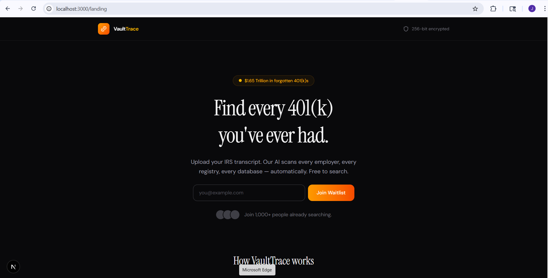 VaultTrace — Find Your Forgotten 401(k)