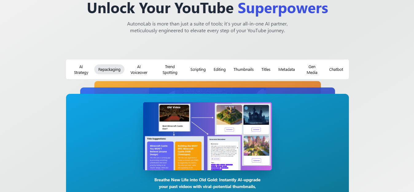 Autolab - Het alles-in-één AI YouTube-groeiplatform media 4