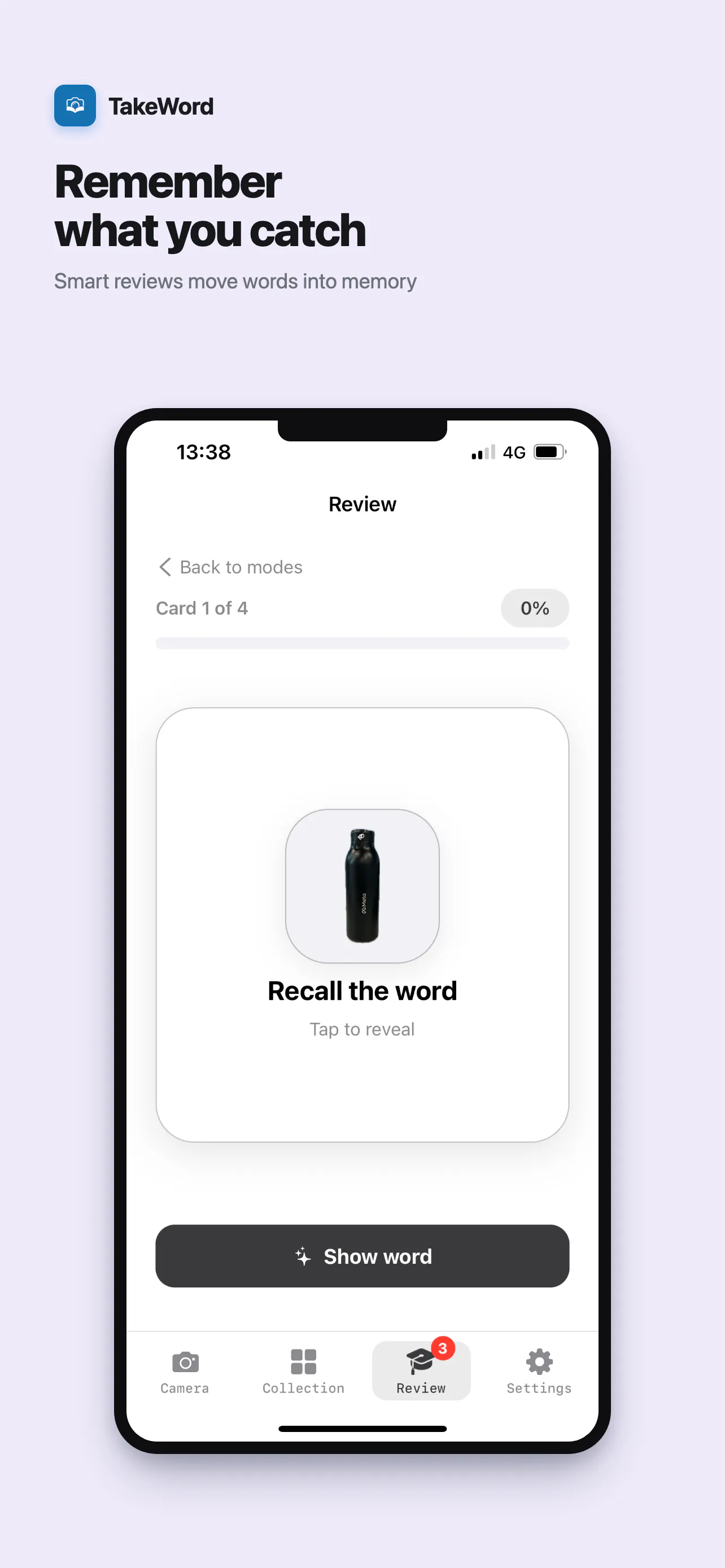 TakeWord — learn through camera gallery image
