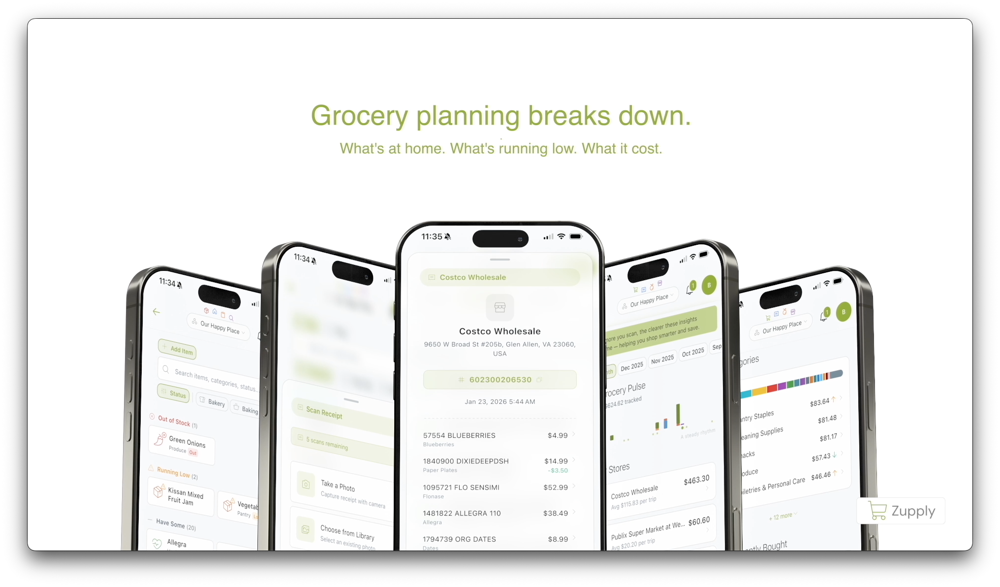 Zupply: Grocery lists with AI gallery image