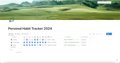 Personal Habit Tracker 2024 gallery image