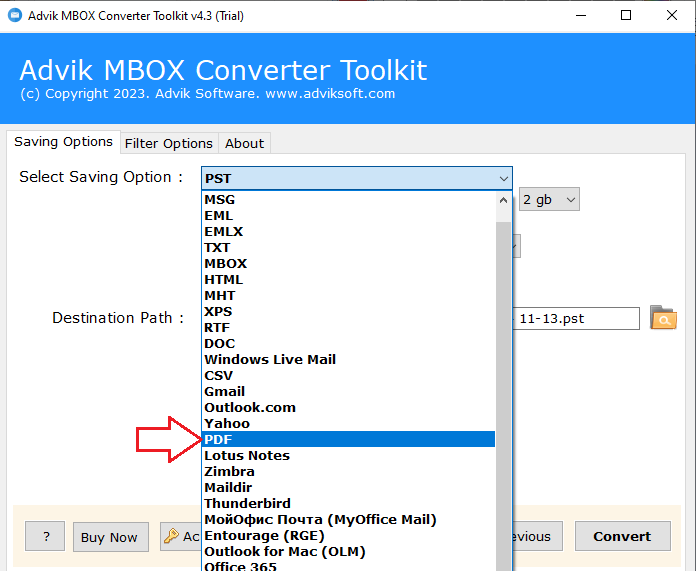Advik Mbox إلى محول PDF media 2