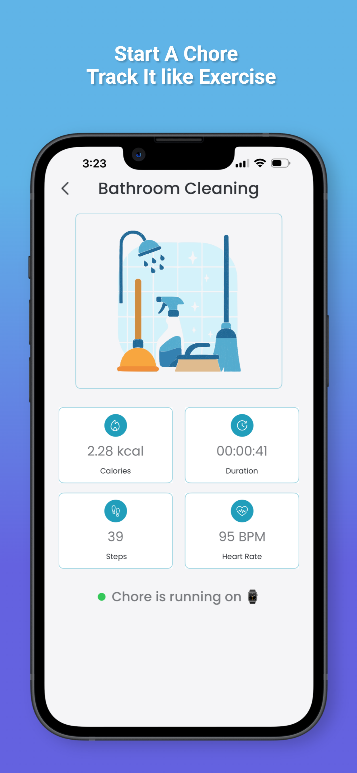 ChoreFit — Fitness from Housework - Screenshot 2 showing product features and functionality
