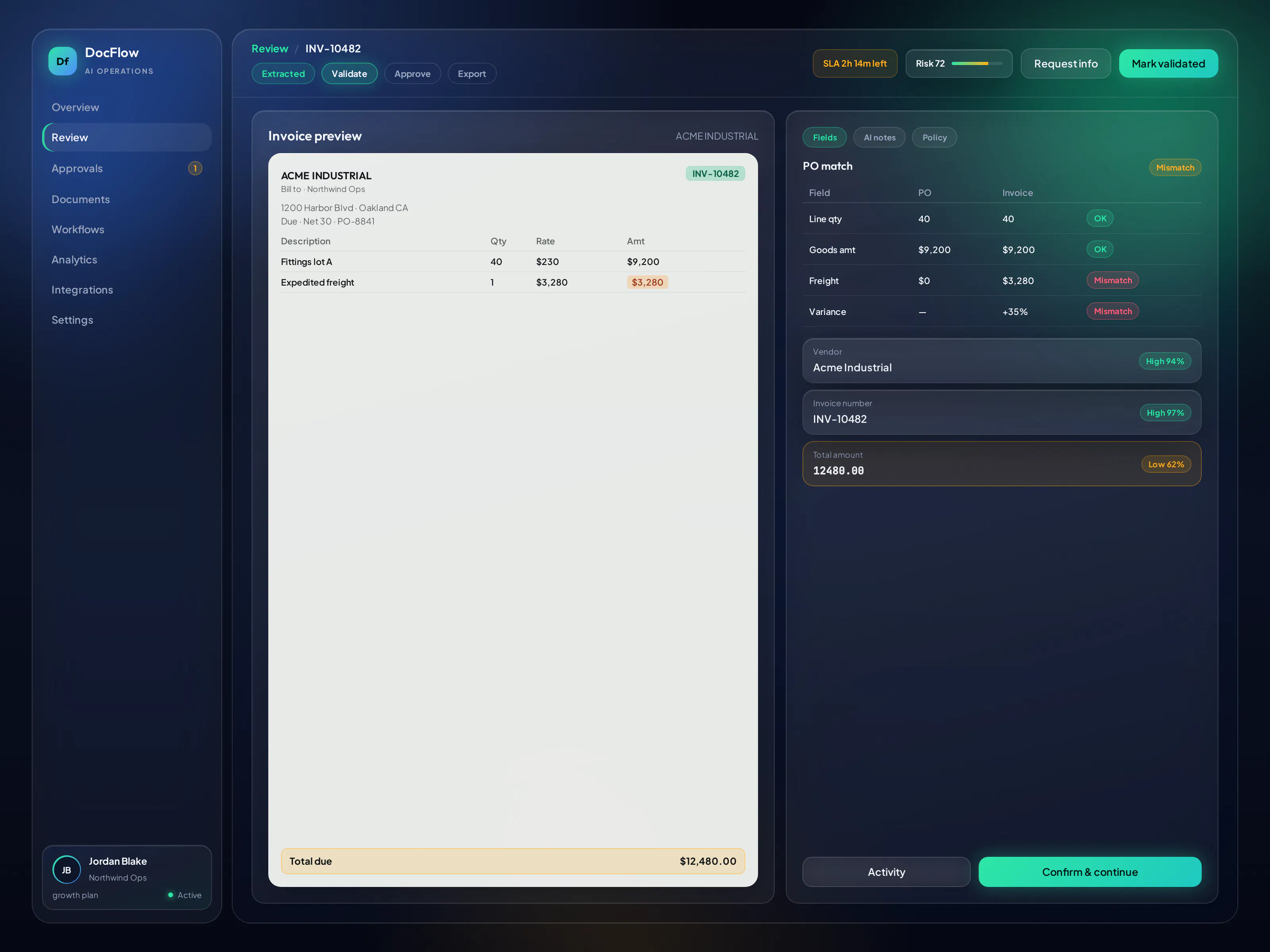 DocFlow — AI AP Console gallery image