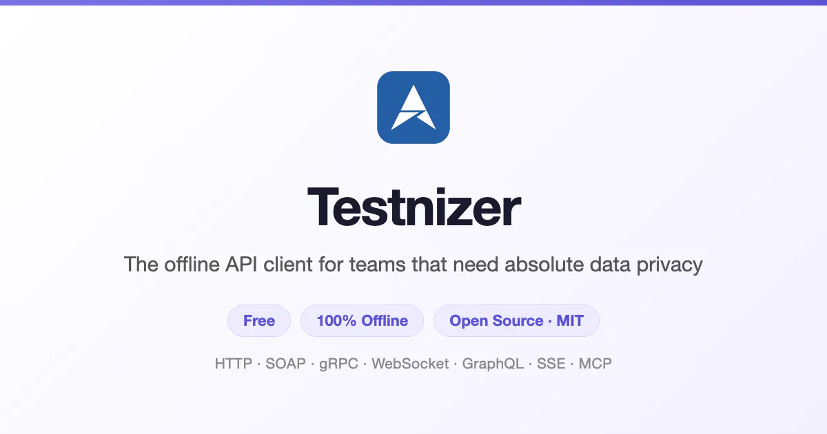 Testnizer — The offline API client gallery image