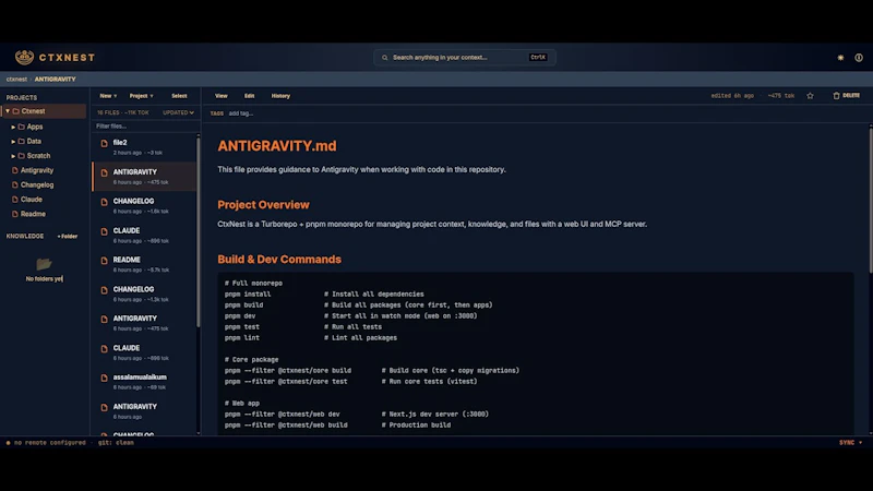 ctxnest screenshot 1 (video preview)