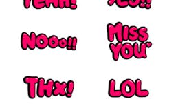 Handy Word Reaction Stickers for iMessage media 3