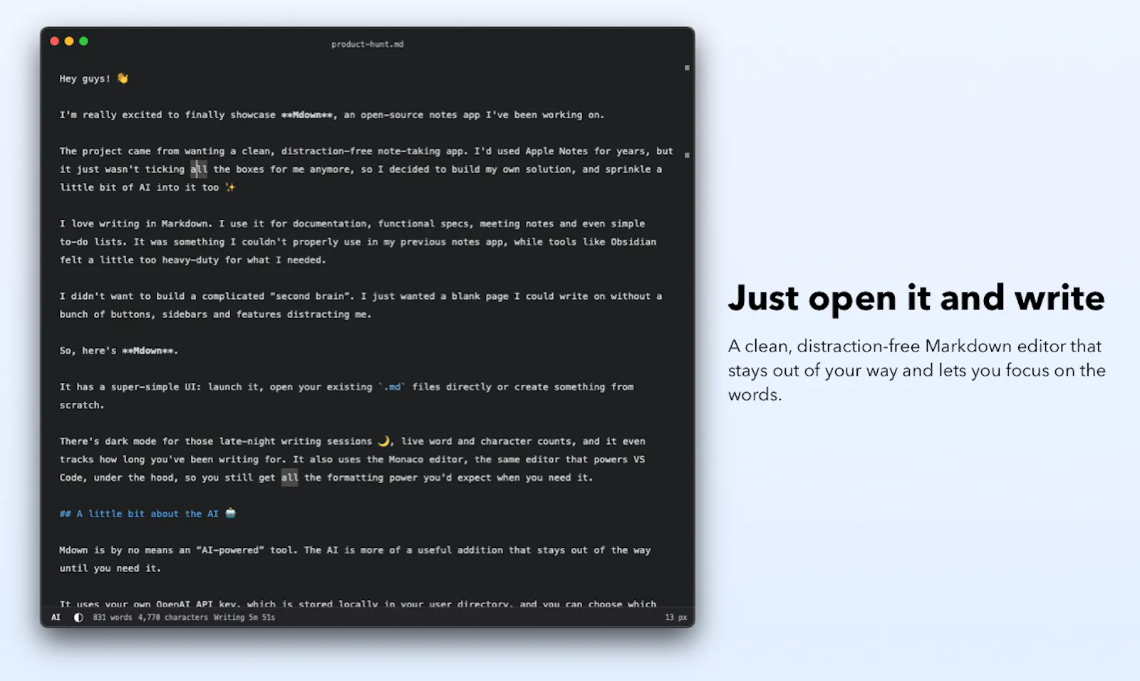 Mdown screenshot 1