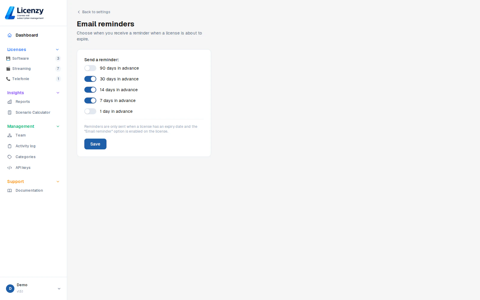 Licenzy screenshot 5