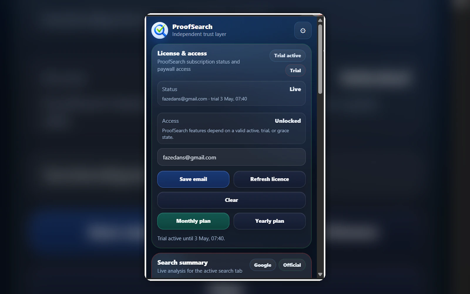 ProofSearch screenshot 5