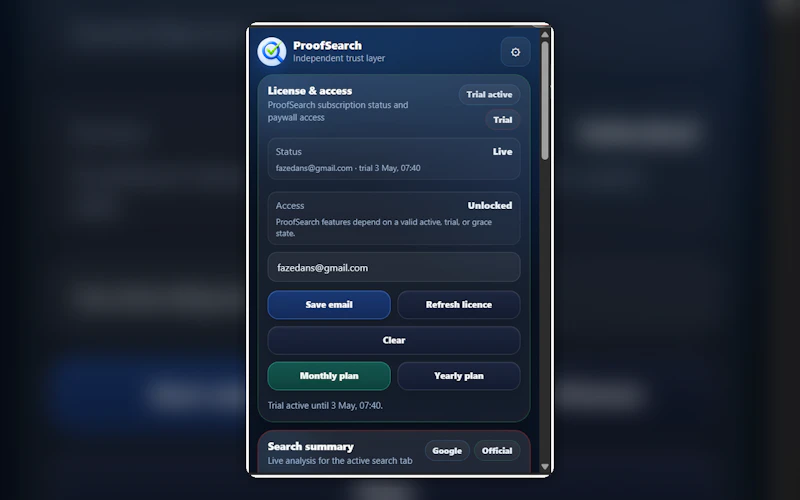 ProofSearch screenshot 5