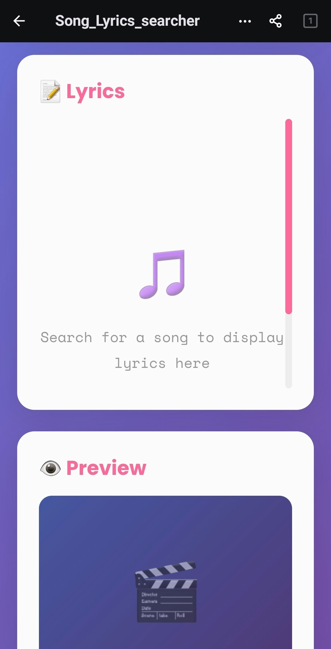 Song lyrics searcher  gallery image