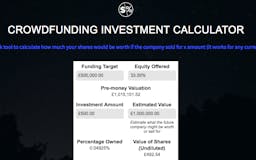 Crowdfunding Investment Calculator media 2