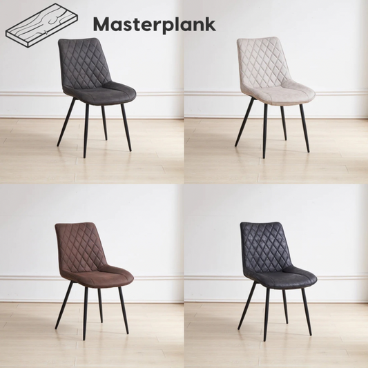 Rattan Yemek Sandalyeleri - Siyah Metal Bacaklar - Şık bir çağdaş tasarıma sahip medya 3