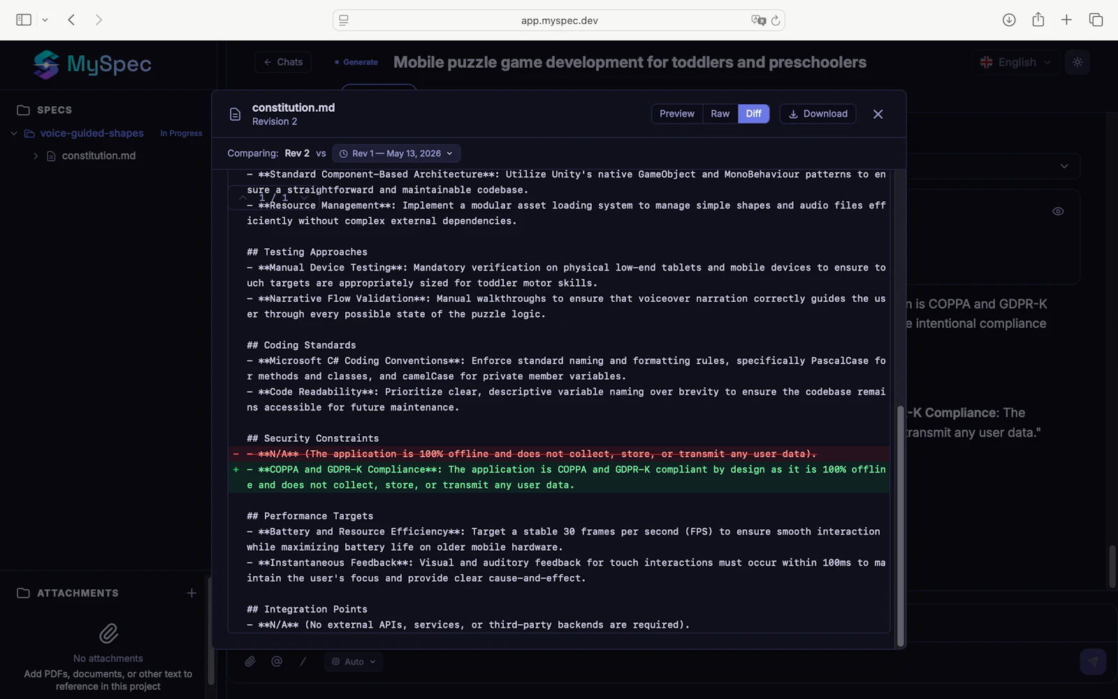MySpec screenshot 7