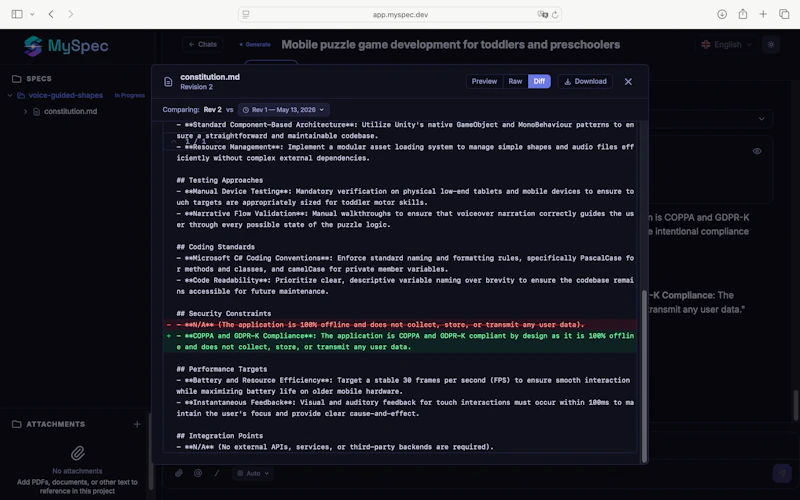 MySpec screenshot 7