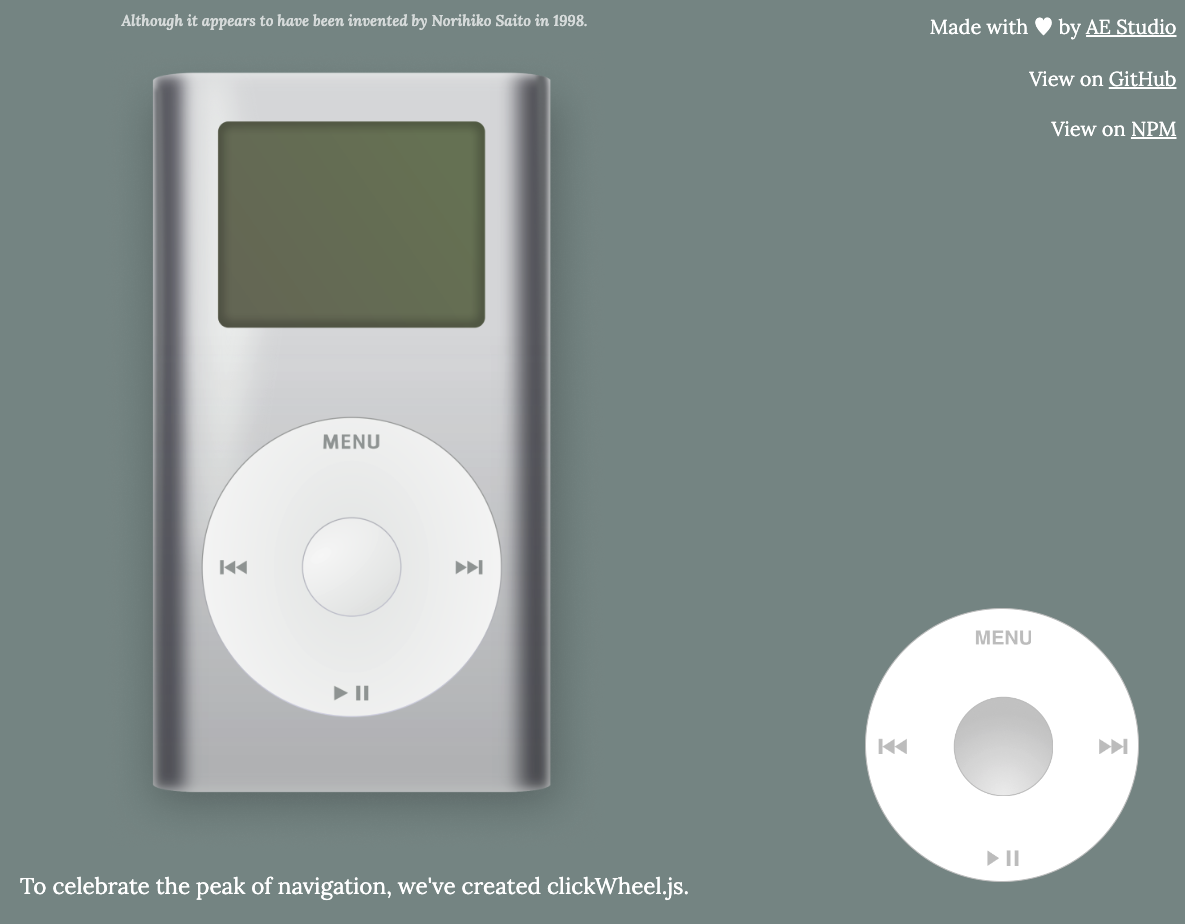 Media Klik roda JS - Tambahkan roda iPod ke mana -mana laman web 2