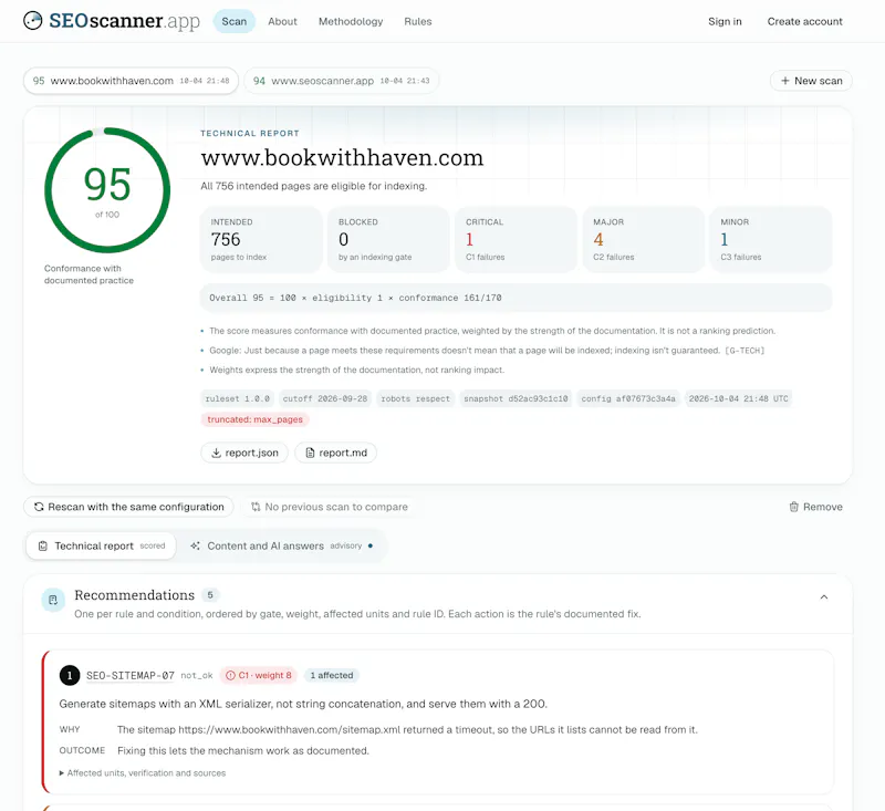 Ground-Truth SEO Scanner screenshot 2
