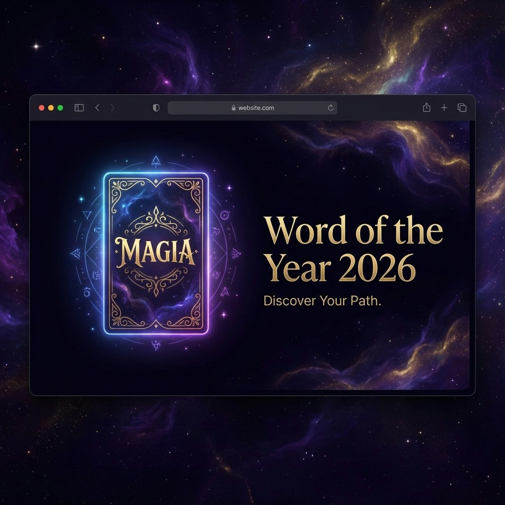 2026 Word of the Year Oracle - Product Hunt launch logo and brand identity