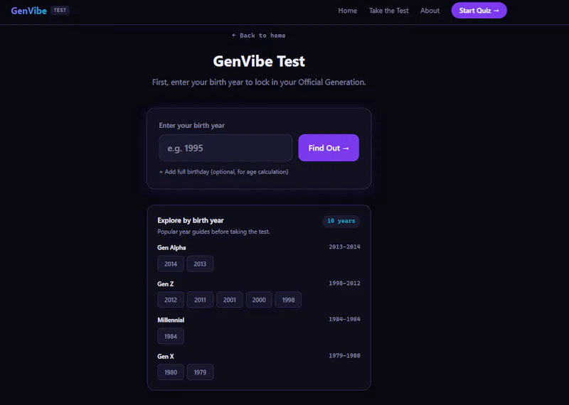 GenVibe Test screenshot 1