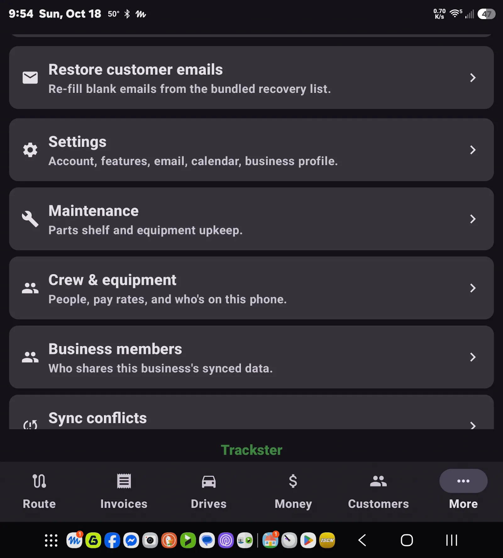 Trackster screenshot 1