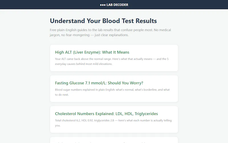Lab Decoder screenshot 2
