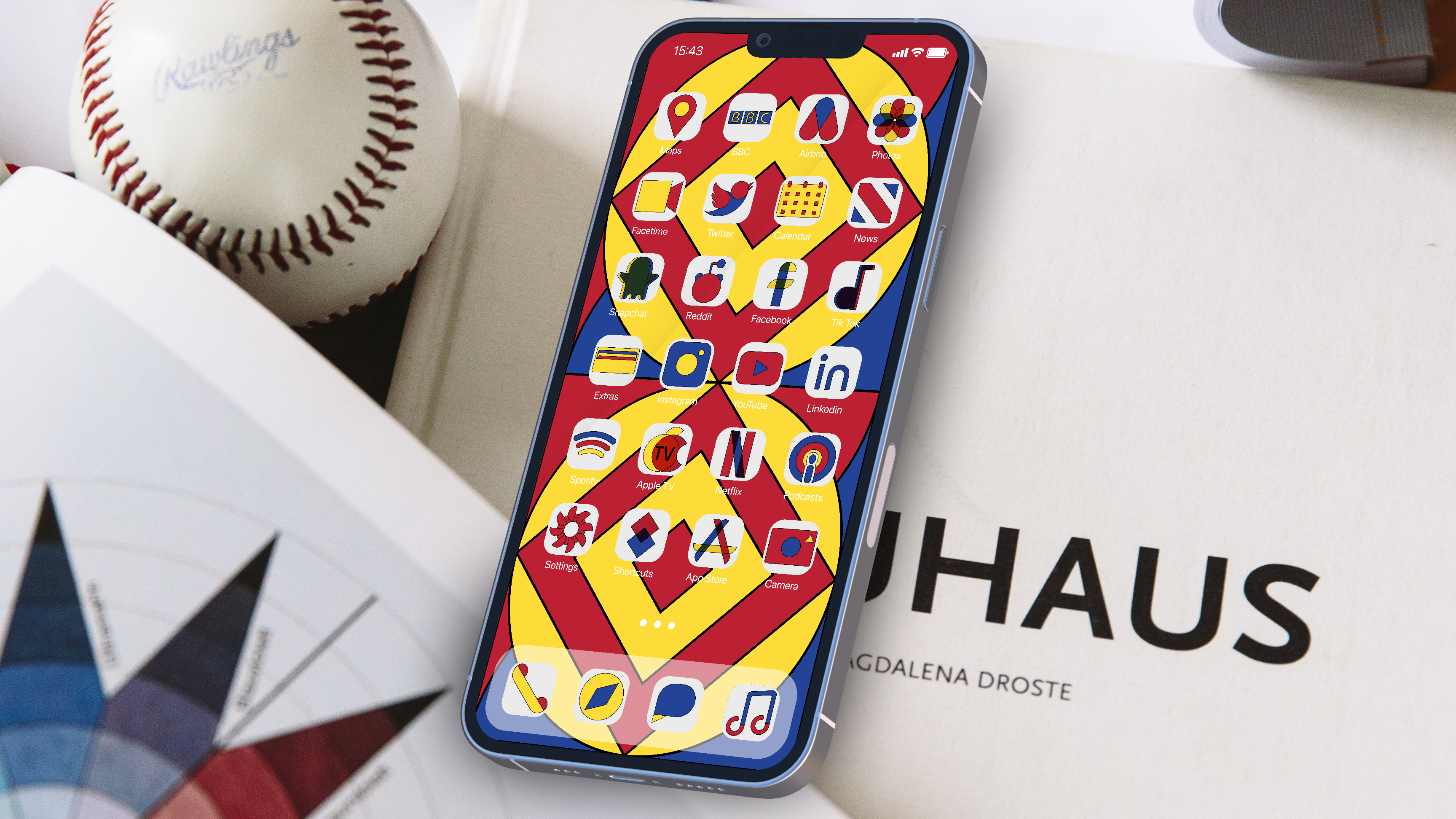 Bauhaus iOSアイコンと壁紙メディア3