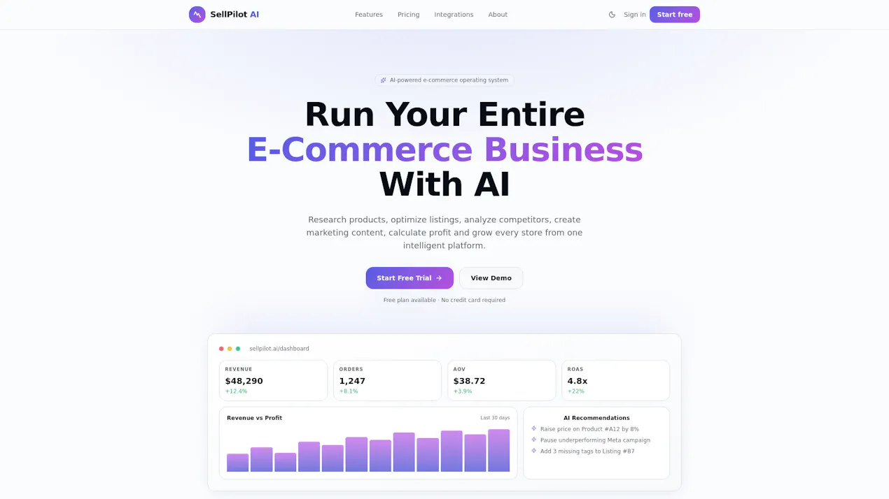 SellPilot AI product