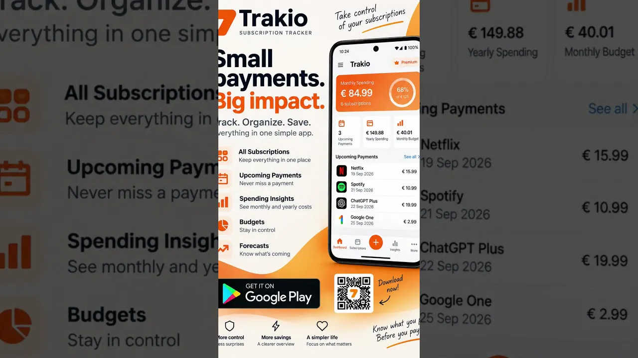 Trakio — Subscription Tracker gallery image