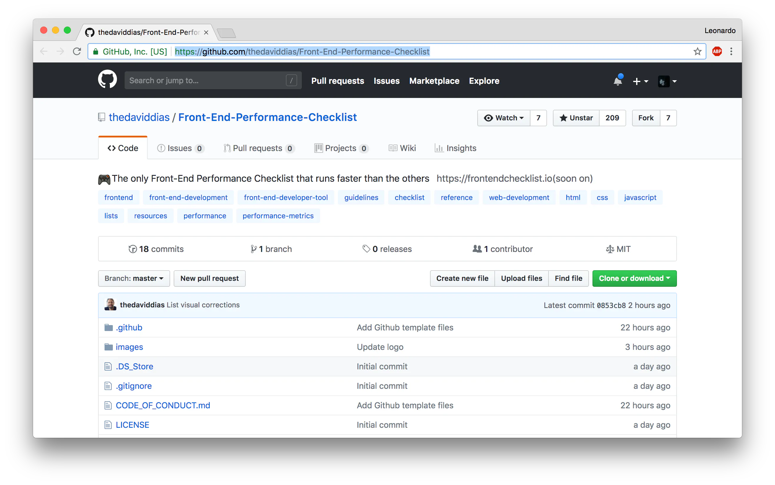 Front-End Performance Checklist Image