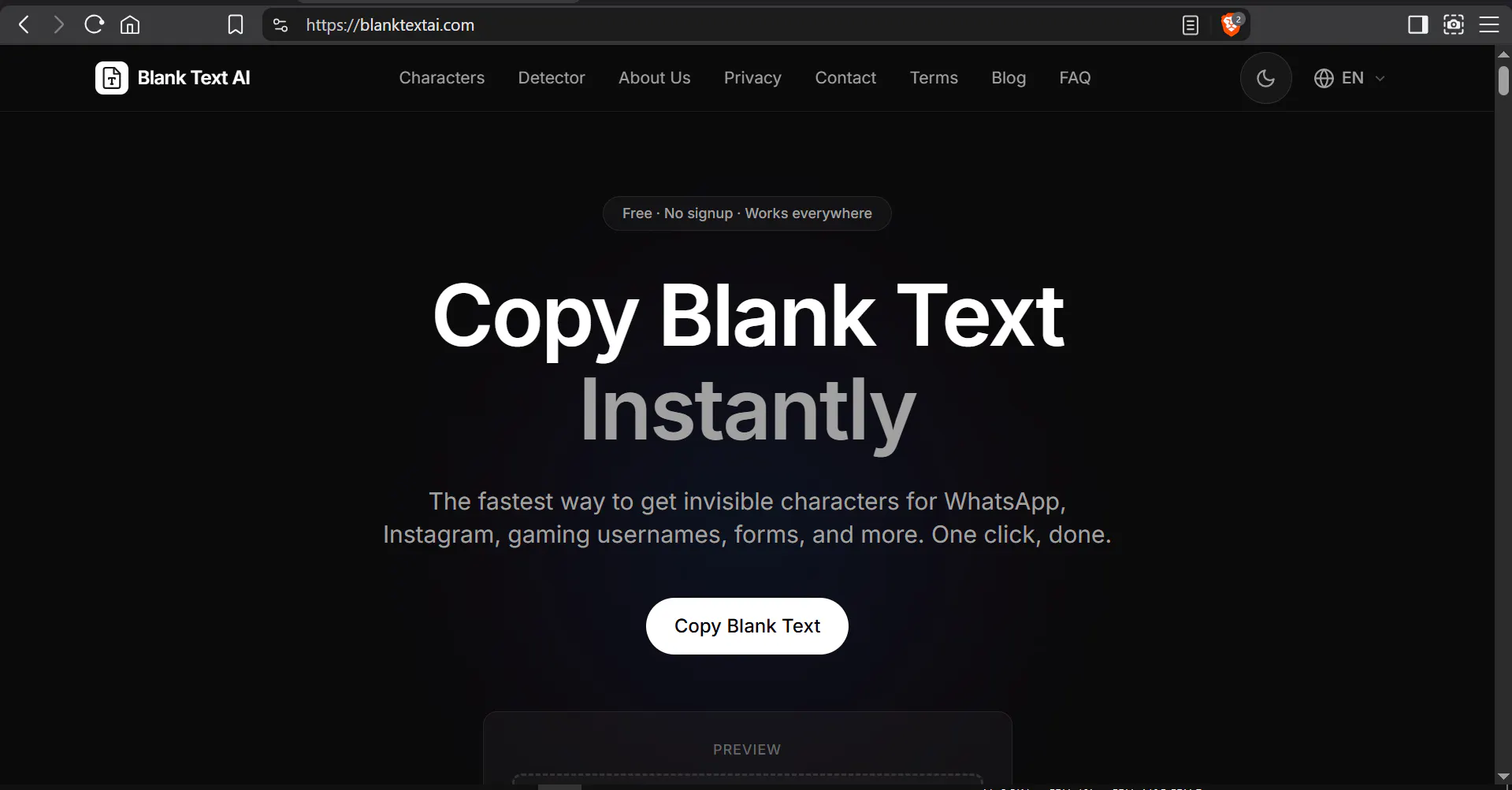 Blank Text AI gallery image