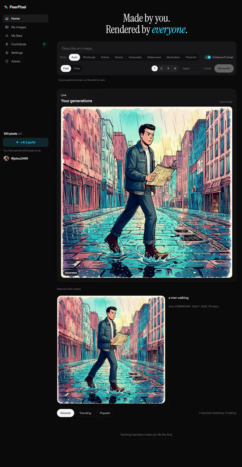 PeerPixel screenshot 1