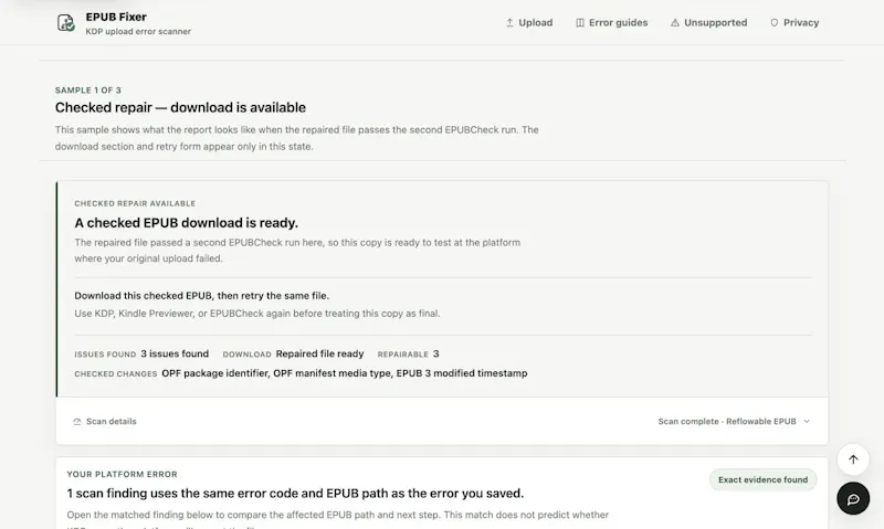 EPUB Fixer screenshot 2