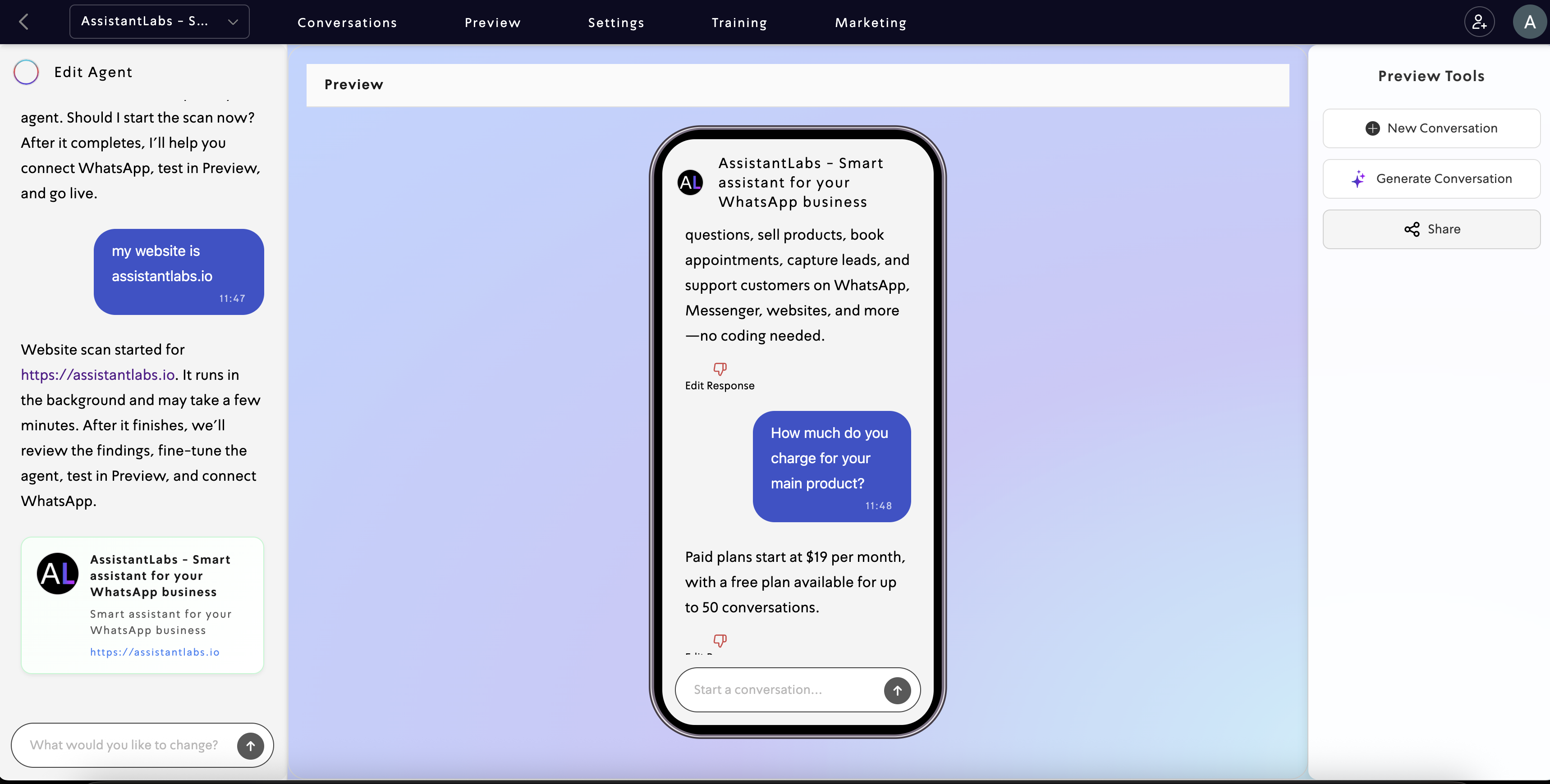 AssistantLabs - Screenshot 3 showing product features and functionality