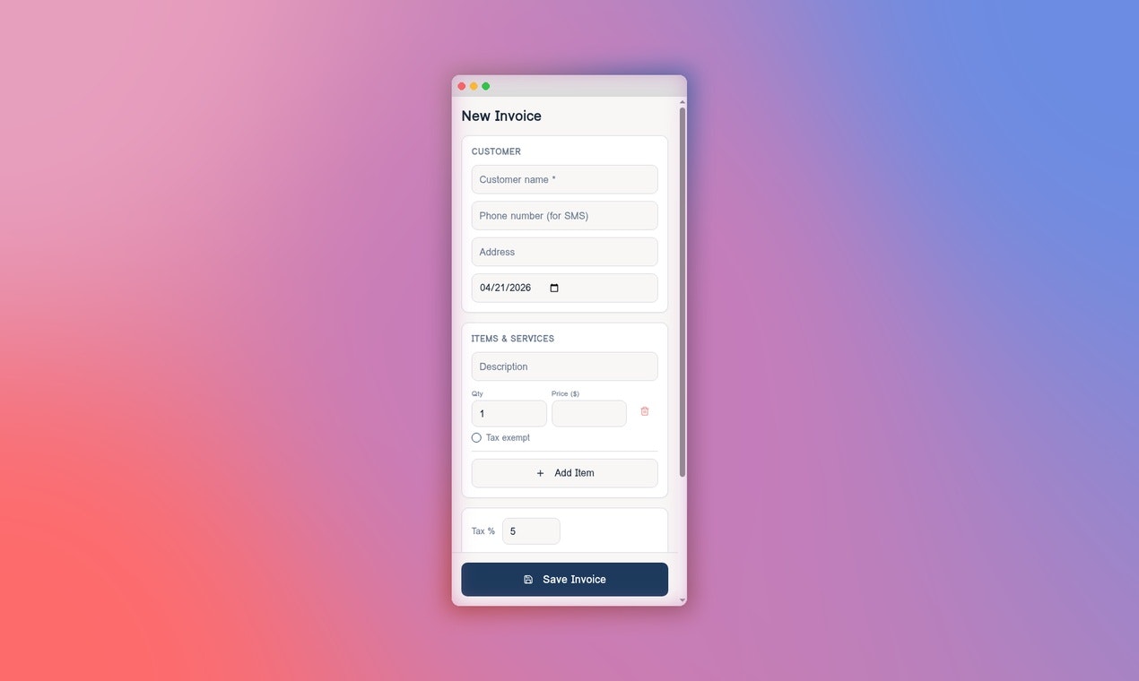Pocket Invoice Pro gallery image